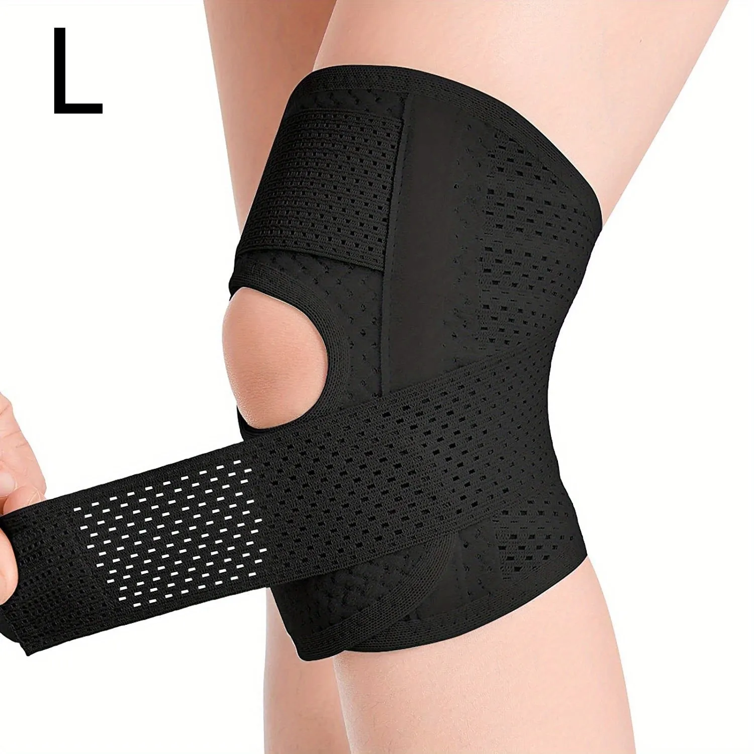 Breathable Knee Support Brace with Side Stabilizers for Arthritis