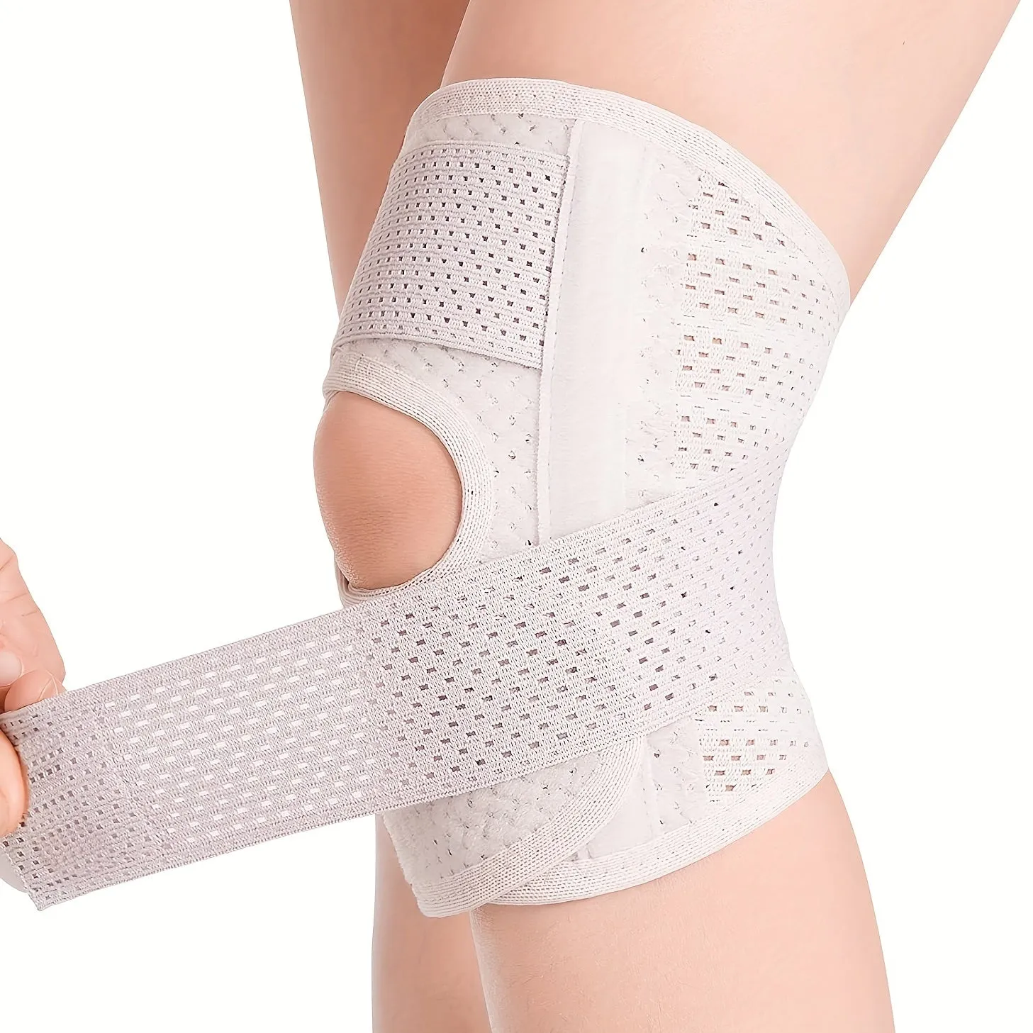 Breathable Knee Support Brace with Side Stabilizers for Arthritis