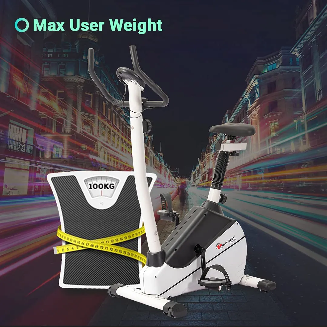 BU-610 Magnetic Upright Exercise Bike for Home Use [6Kg Flywheel | Max User Weight 100kg | LCD Display | Comfortable Seat Cushion and Anti-slip Pedals] 1 Year Manufacturer Warranty