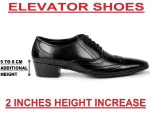 BXXY  Height Increasing Formal And Office Wear Brogue Shoes For Men