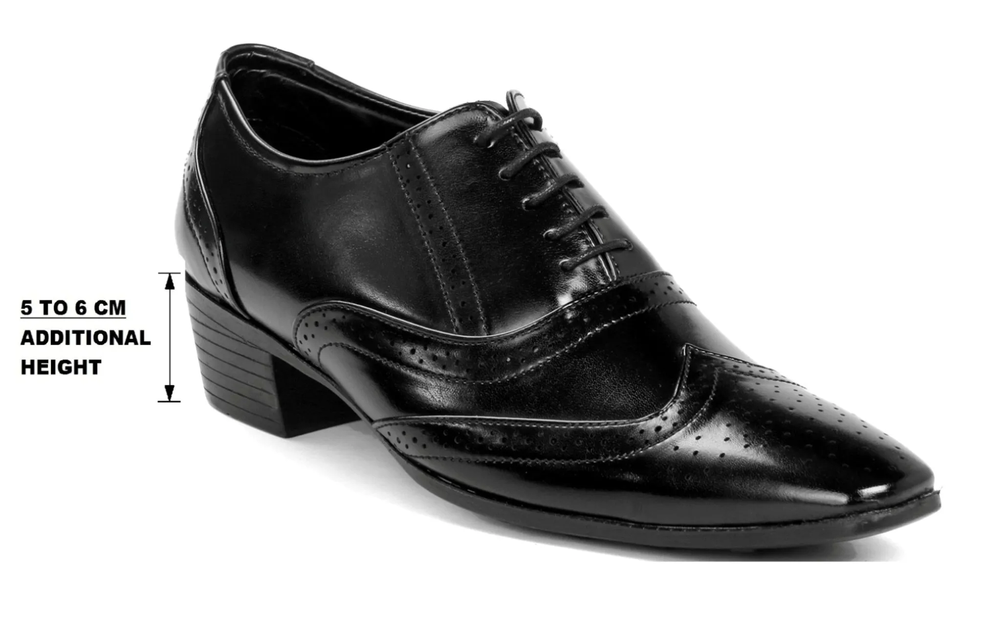 BXXY  Height Increasing Formal And Office Wear Brogue Shoes For Men