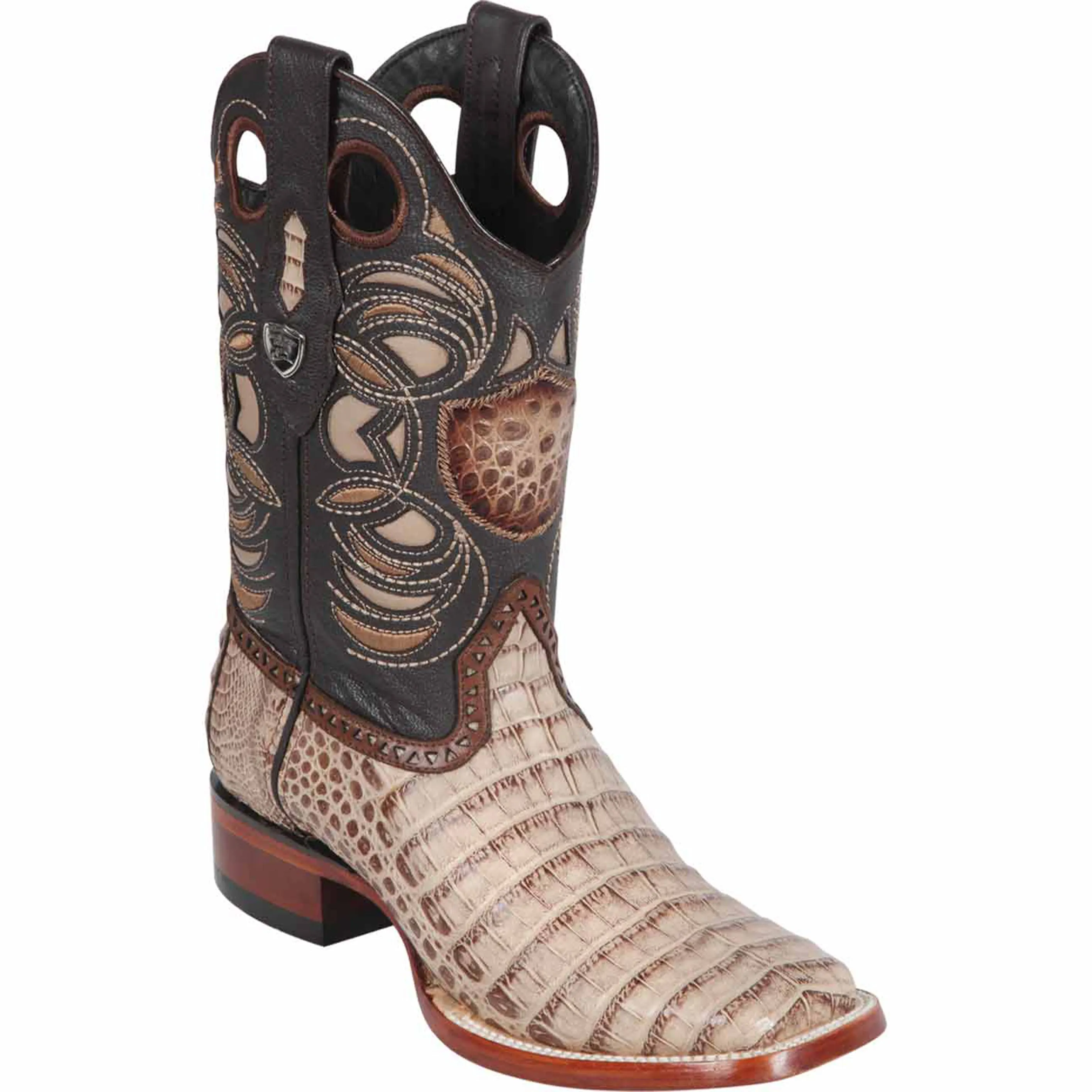 Caiman Square Toe Cowboy Boots