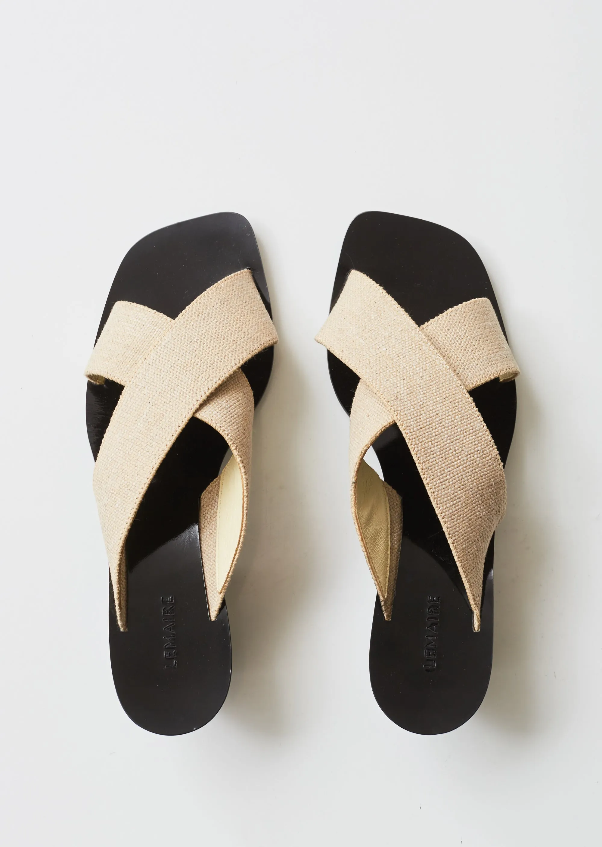 Canvas Cross Strap Sandals