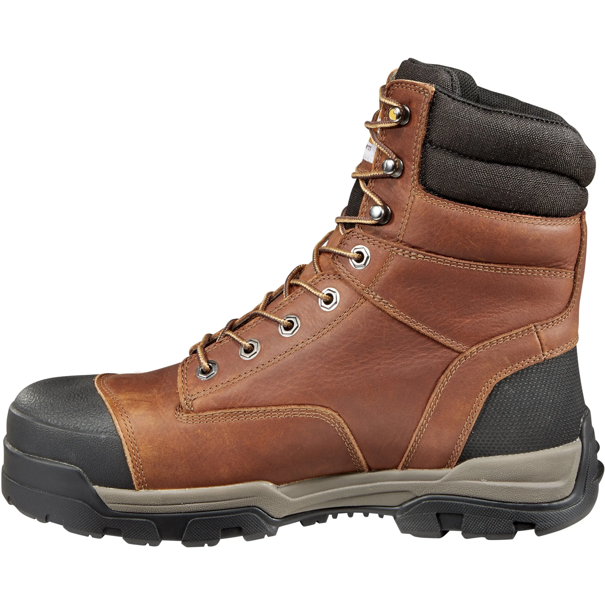 Carhartt Men's Ground Force 8" Comp Toe WP Work Boot - Brown - CME8355