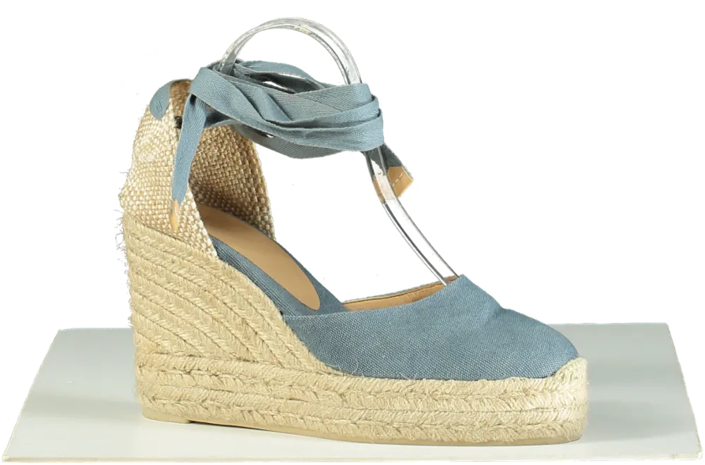 Castaner Blue Carina Espadrille Wedges UK 7