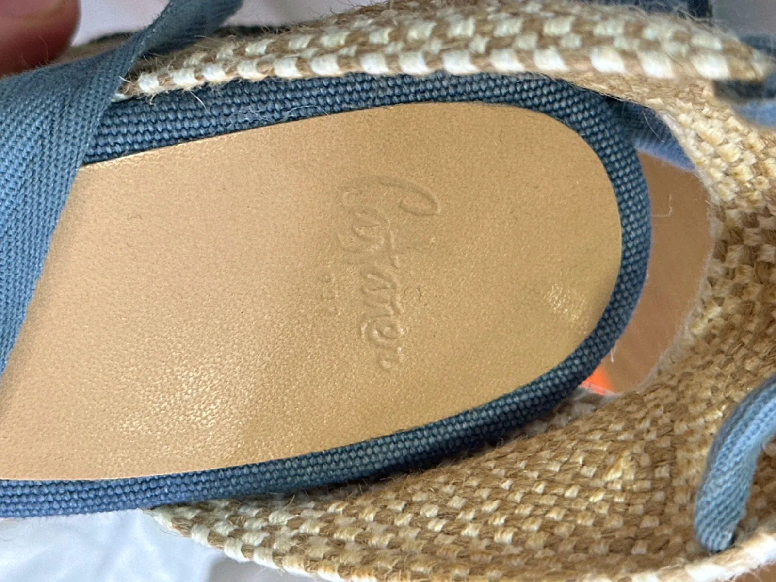 Castaner Blue Carina Espadrille Wedges UK 7