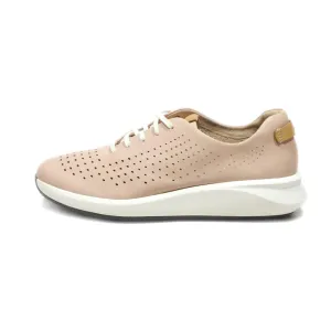 Clarks Unstructured Sport Shoes Leather Pink Colour For Women