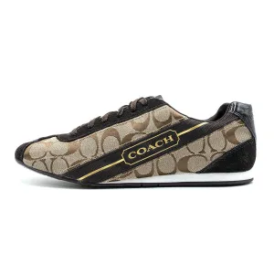 Coach Cc Logo Hillary Low-Top Sneakers Fabric Brown Colour For Women