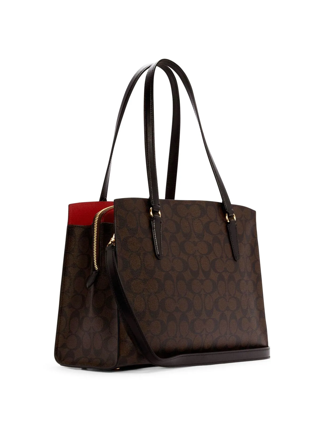 Coach Women's Brown & Black Tatum Carryall In Signature Canvas