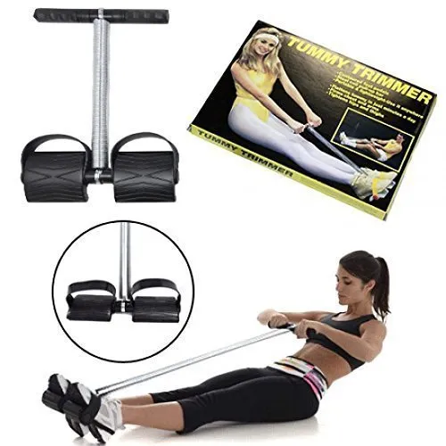 CONSONANTIAM Tummy Trimmer with Sweat Slim Belt for Men and Women Great Slimming Exerciser Kit for Men and Women Black