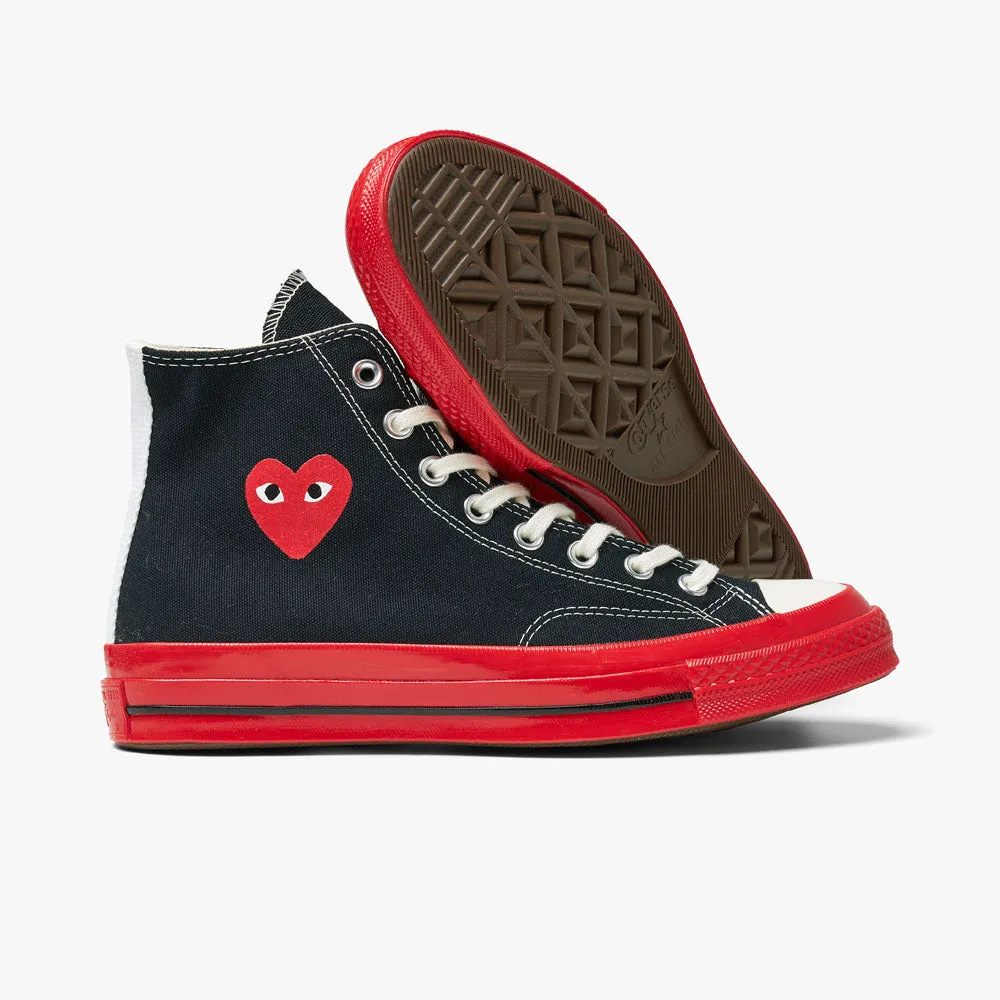 Converse x COMME des GARÇONS PLAY Chuck Taylor Hi Black / Red Sole