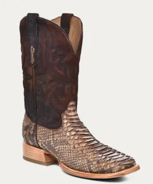 CORRAL MENS BROWN PYTHON COWBOY BOOTS STYLE A4499