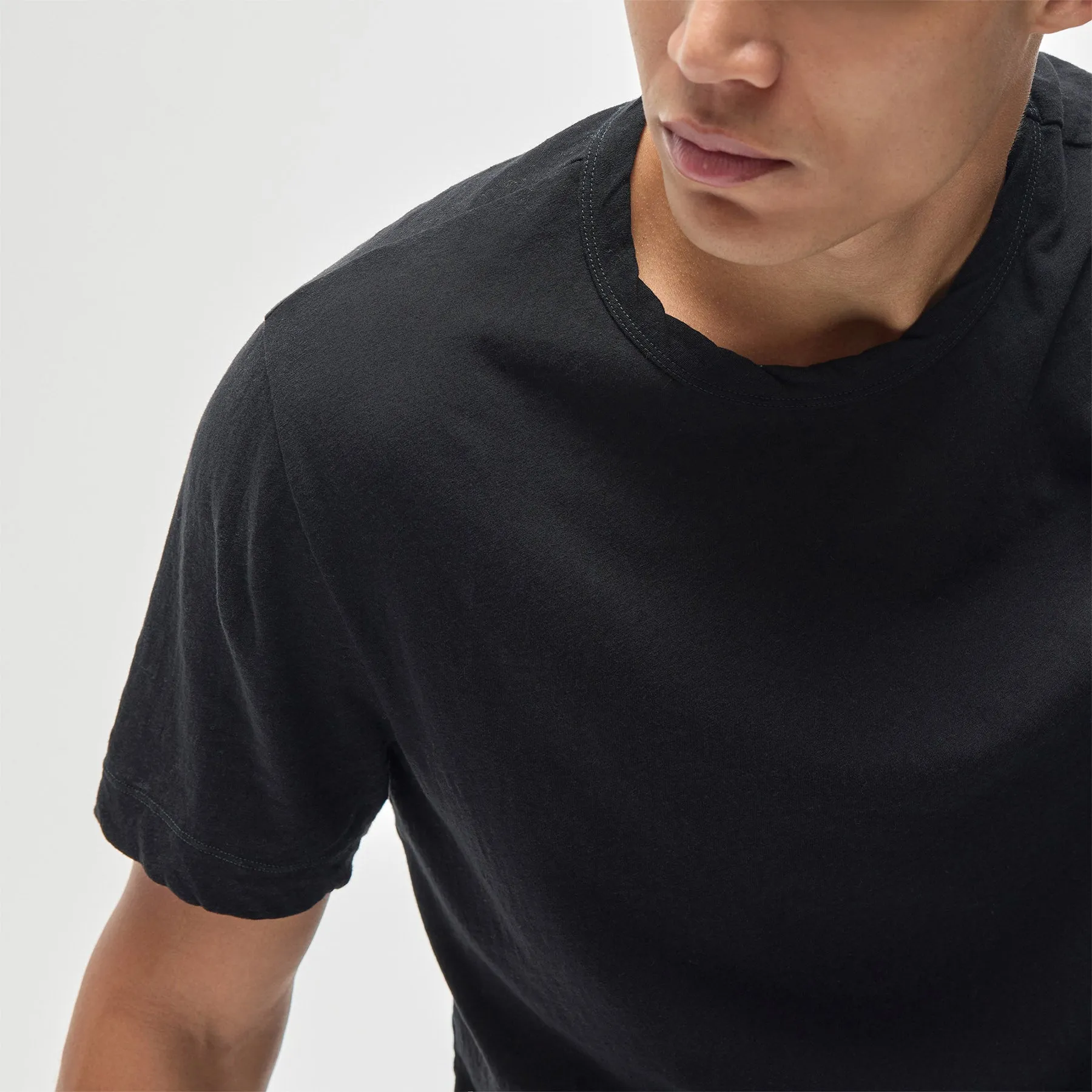 Cotton Jersey Crew - Black