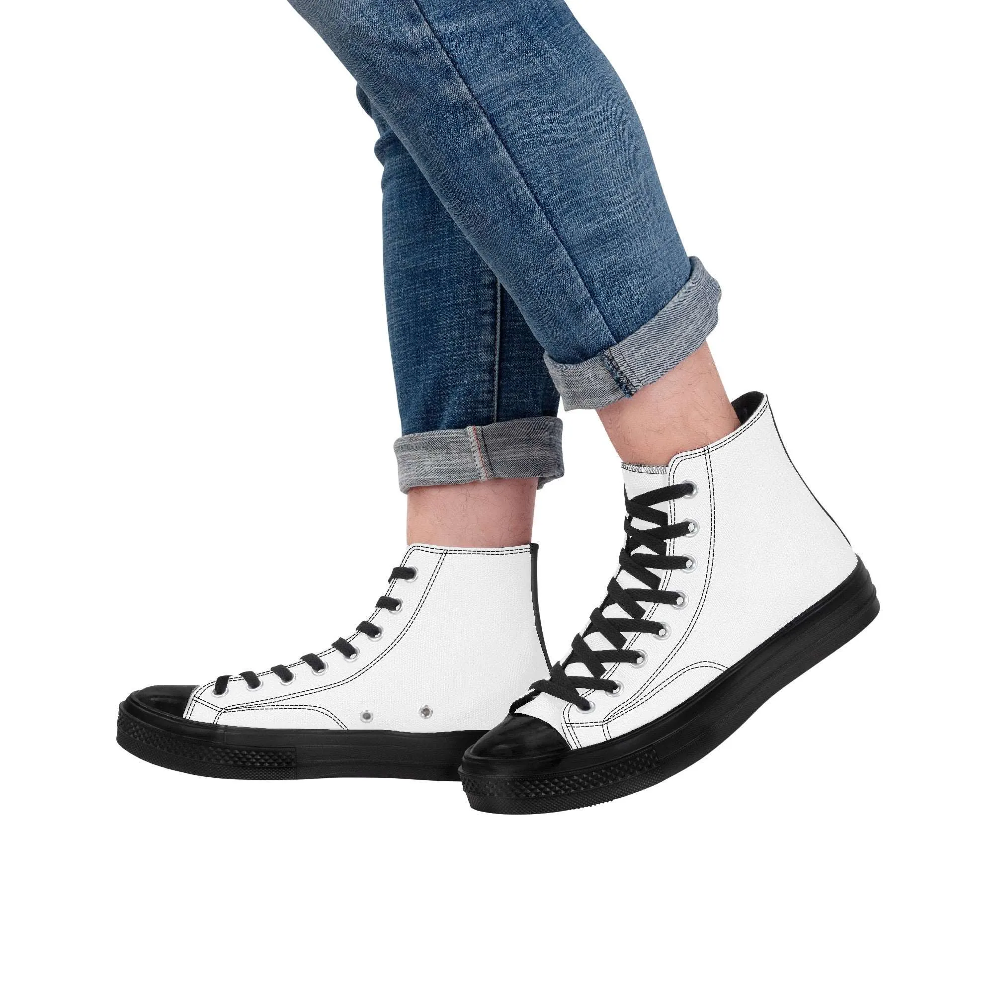 Create Your Own - High Top Canvas Shoes - Black