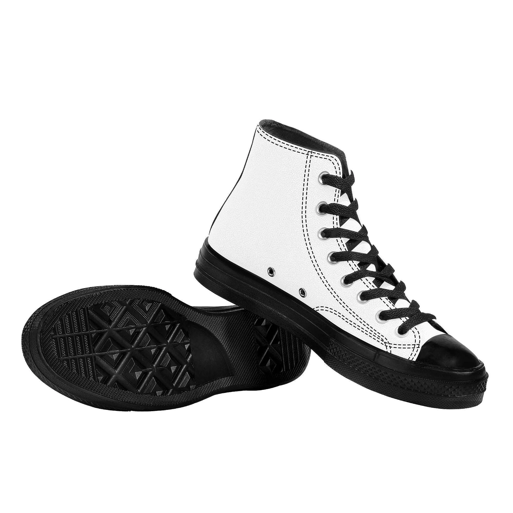 Create Your Own - High Top Canvas Shoes - Black