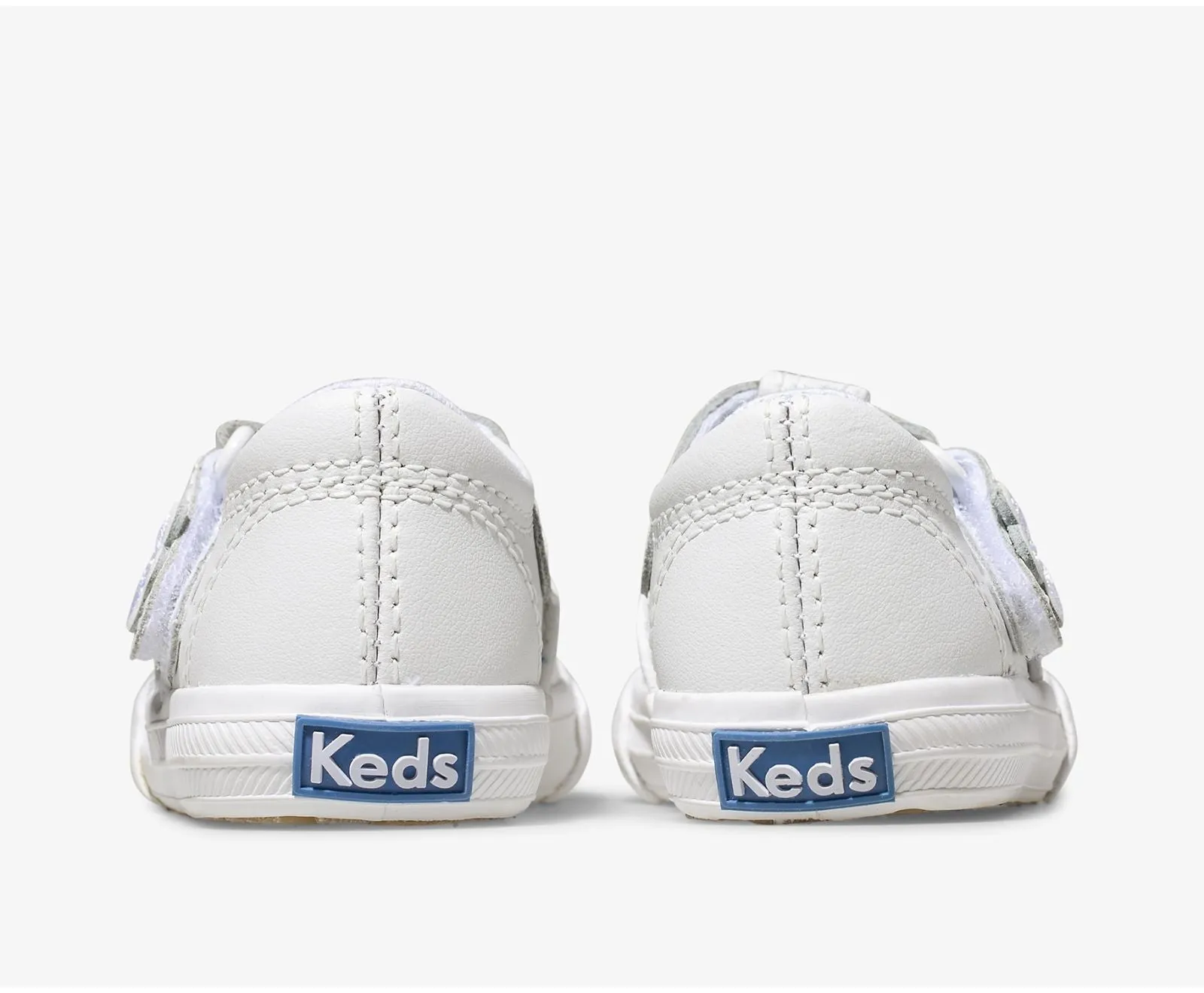 Daphne Kid's T-strap Sneaker - White Leather