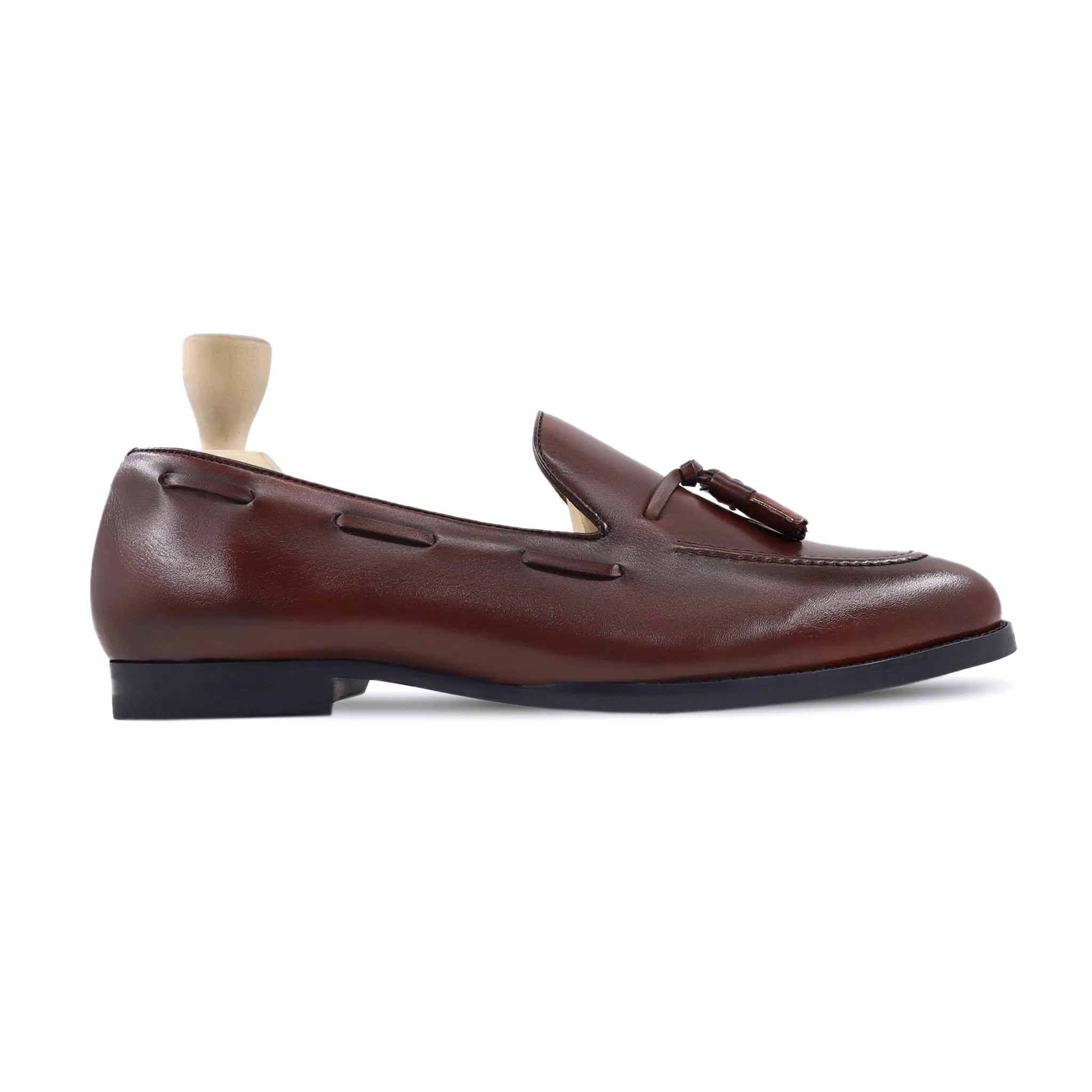 Dapper - Men's Reddish Brown Calf Leather Loafer