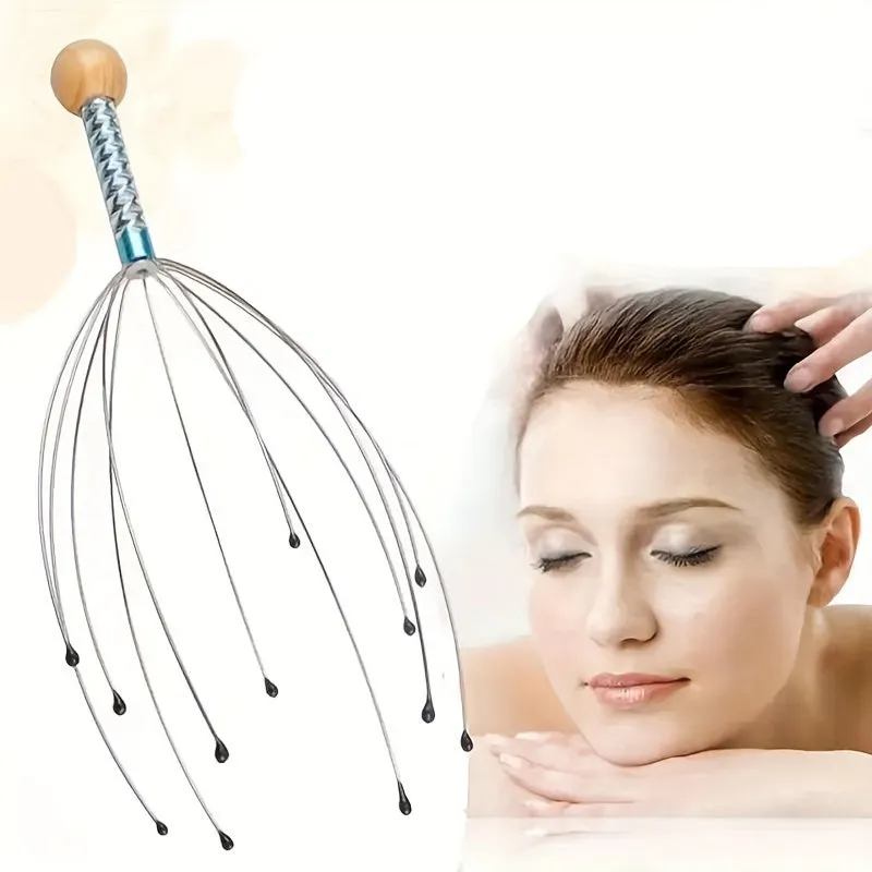 Deep Relaxation with Handheld Scalp Massager for Stress Relief