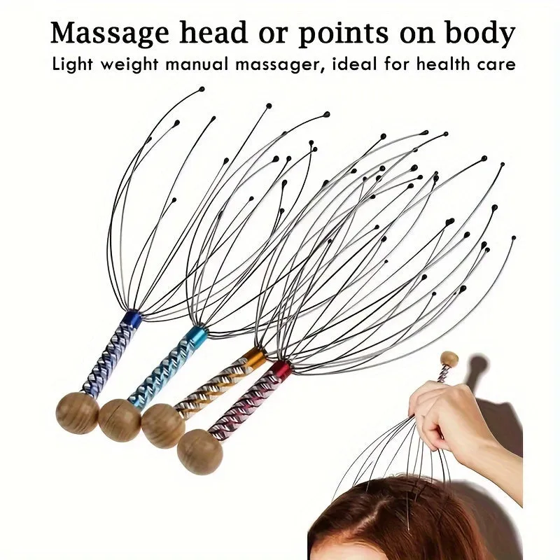 Deep Relaxation with Handheld Scalp Massager for Stress Relief