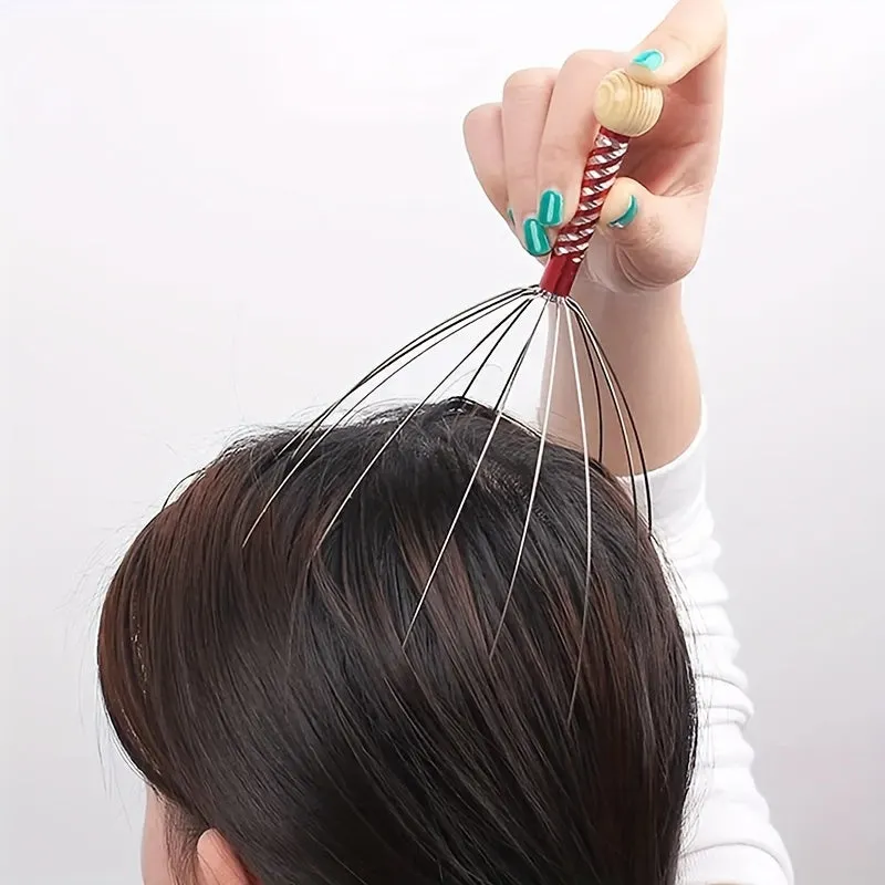 Deep Relaxation with Handheld Scalp Massager for Stress Relief