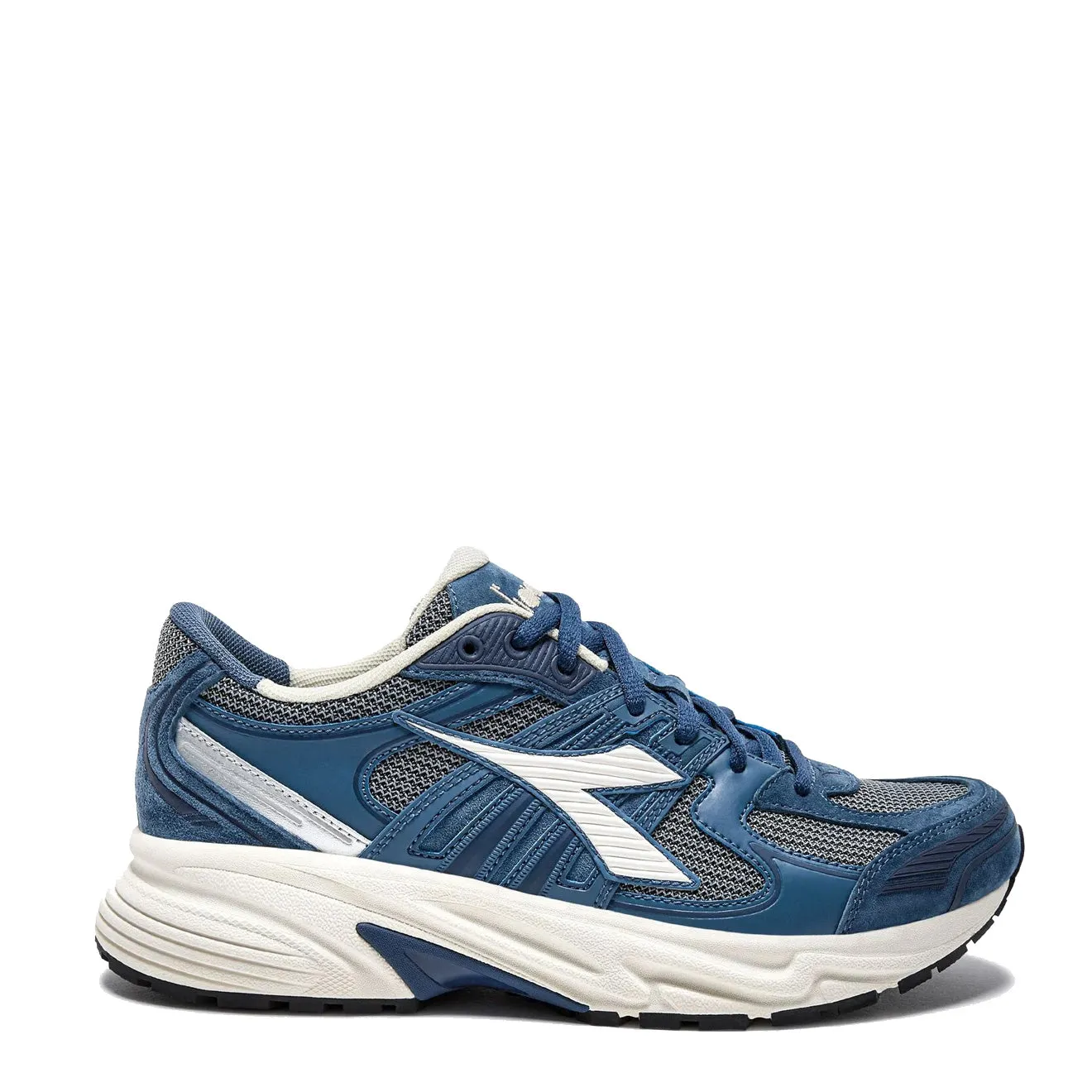 Diadora Mythos Star Pigskin Trainer Blue Dark Denim