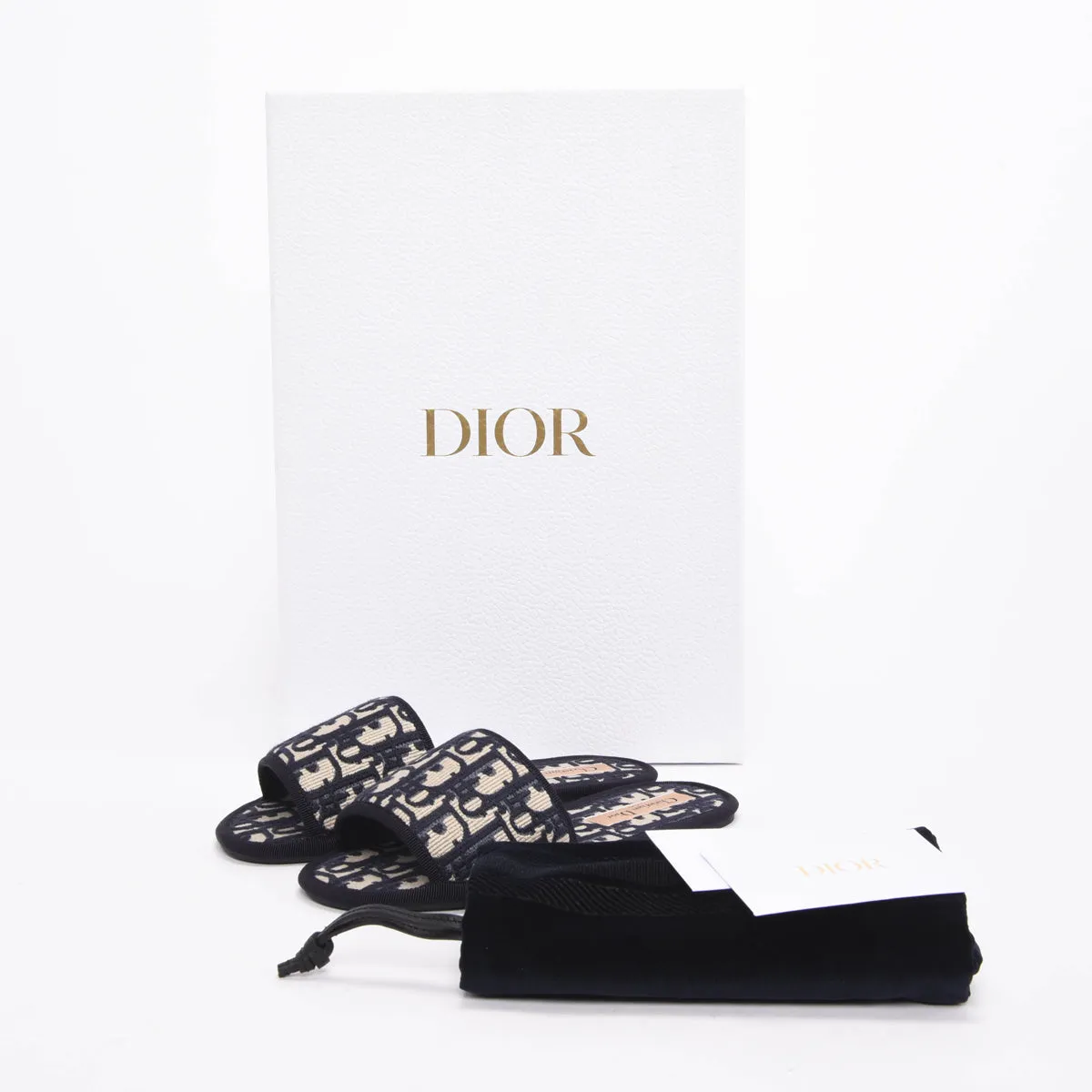 Dior Deep Blue Oblique Dior Chez Moi Slides 35