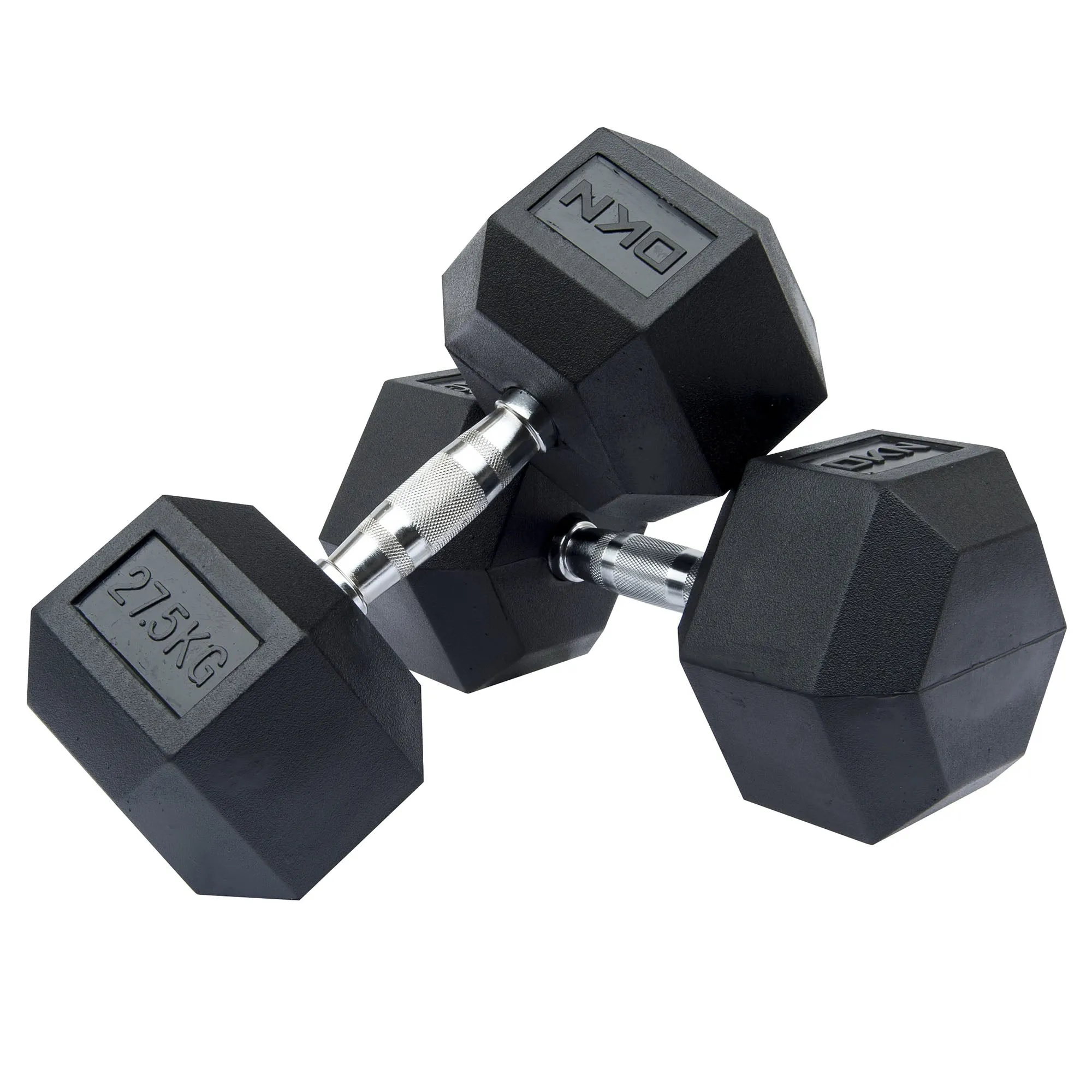 DKN Rubber Hex Dumbbells