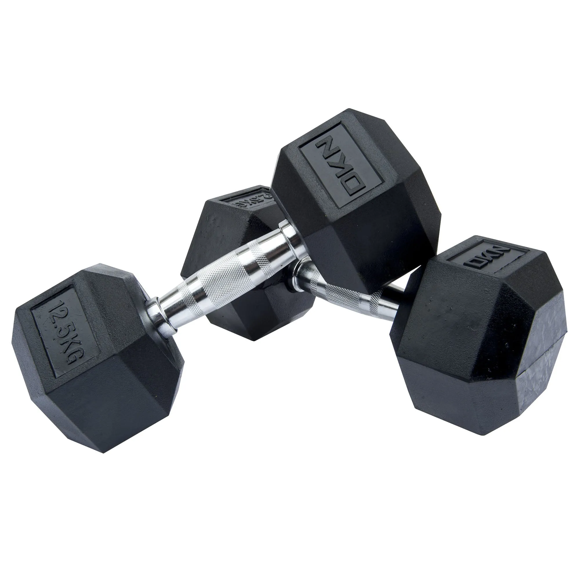 DKN Rubber Hex Dumbbells