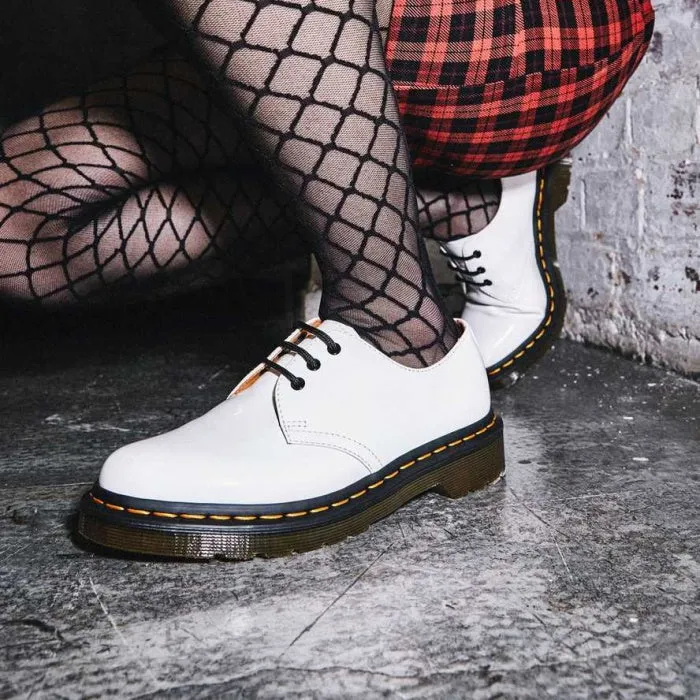 Dr Martens 1461 White Patent Oxford-3-eye