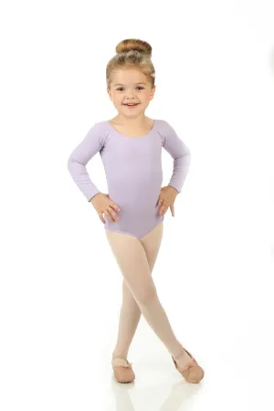 Elowel Kids Girls' Basic Long Sleeve Leotard (Size 2-14 Years) Iavender