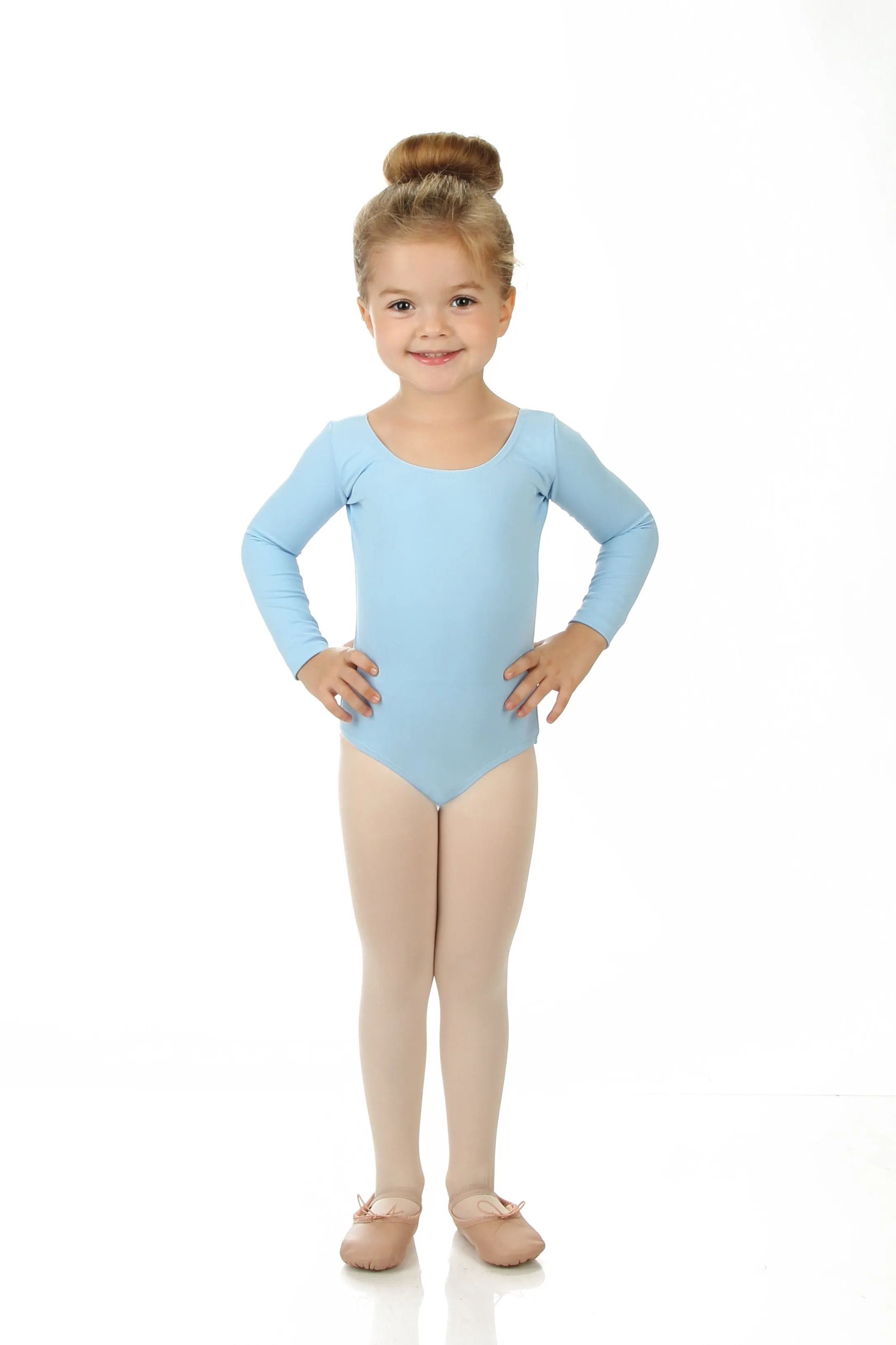 Elowel Kids Girls' Basic Long Sleeve Leotard (Size 2-14 Years) Multiple Colors