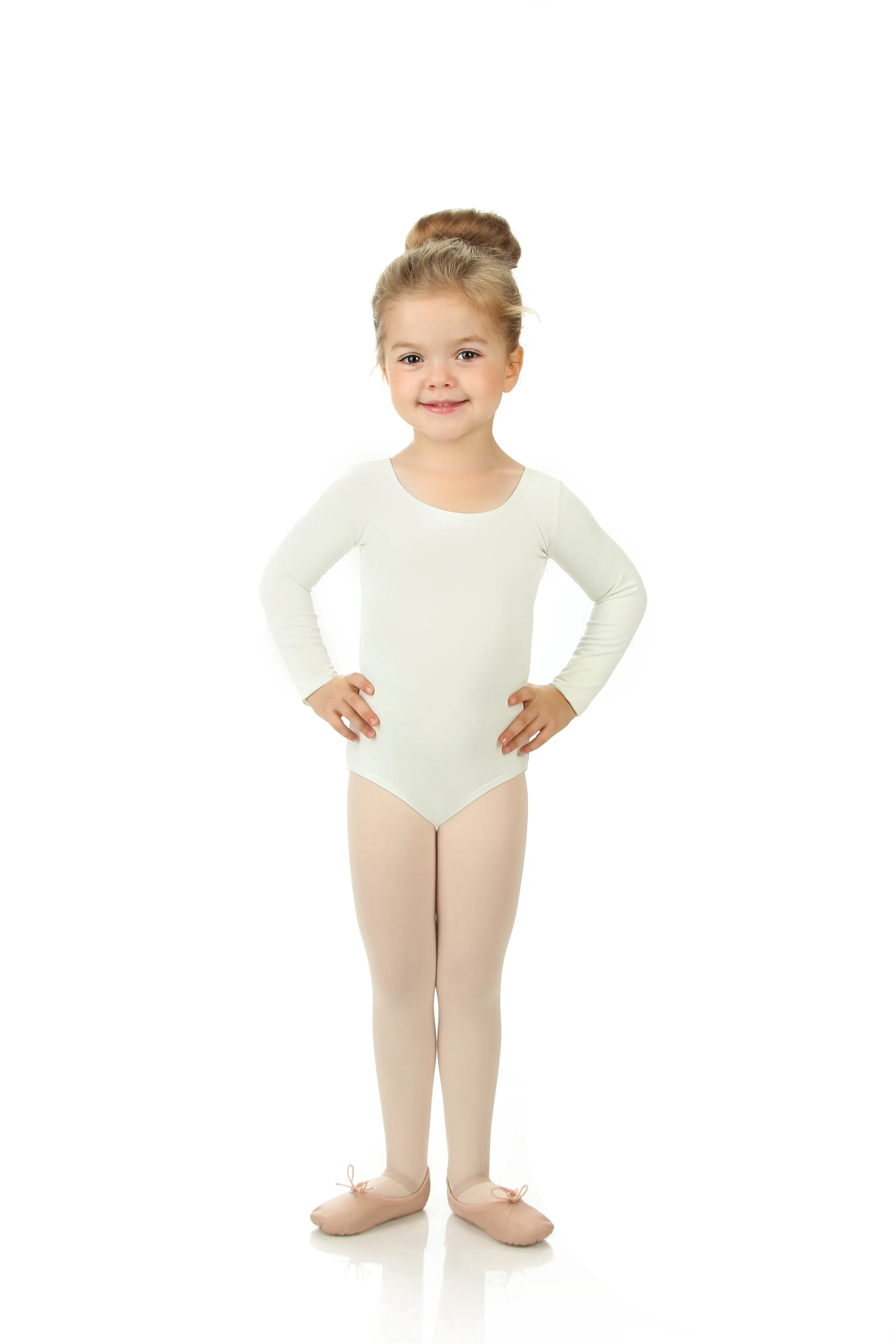 Elowel Kids Girls' Basic Long Sleeve Leotard (Size 2-14 Years) Multiple Colors