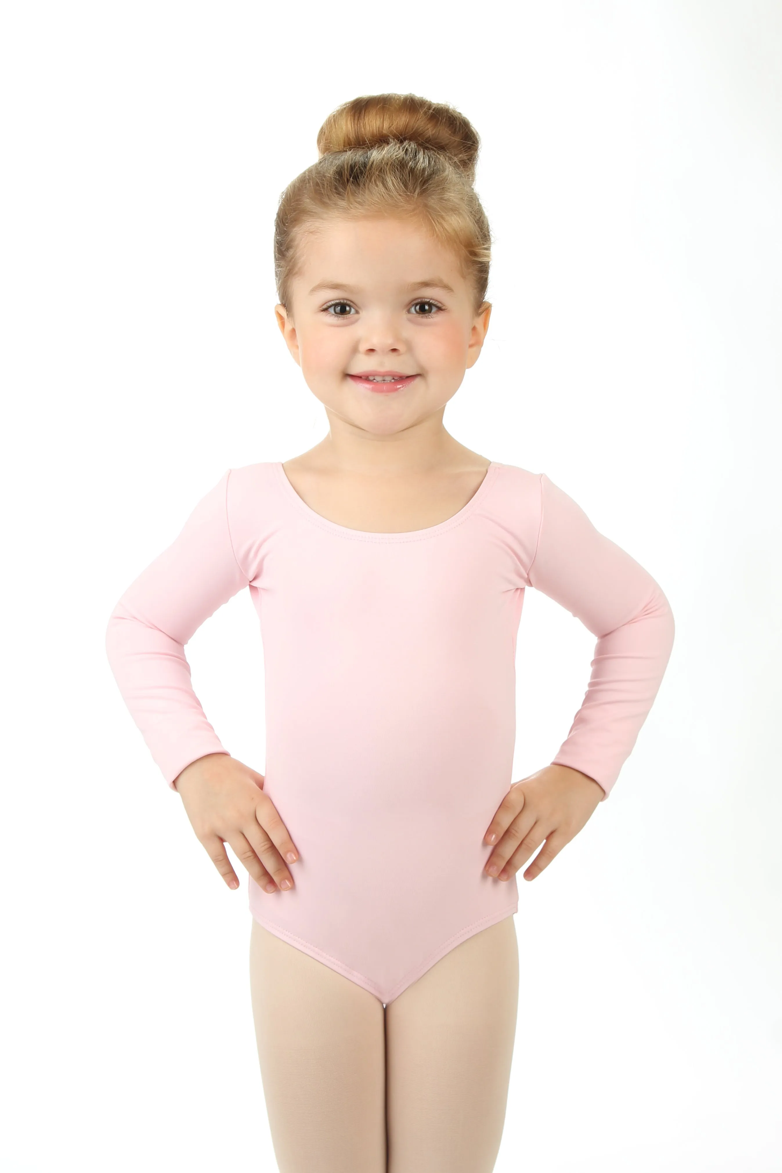 Elowel Kids Girls' Basic Long Sleeve Leotard (Size 2-14 Years) Multiple Colors