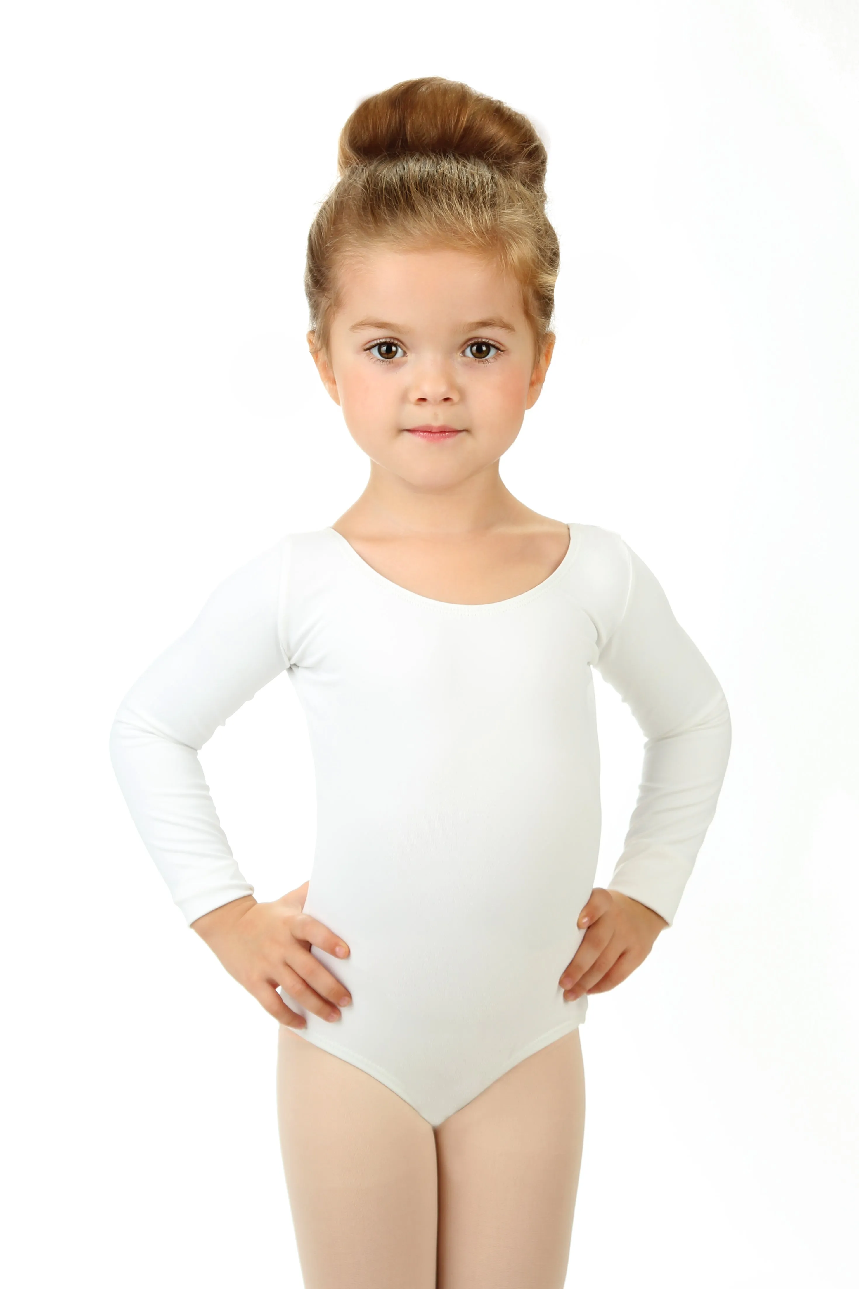 Elowel Kids Girls' Basic Long Sleeve Leotard (Size 2-14 Years) Multiple Colors