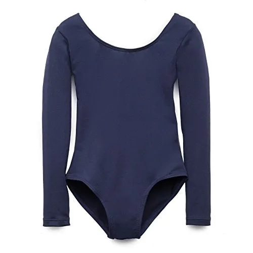 Elowel Kids Girls' Basic Long Sleeve Leotard (Size 2-14 Years) Multiple Colors