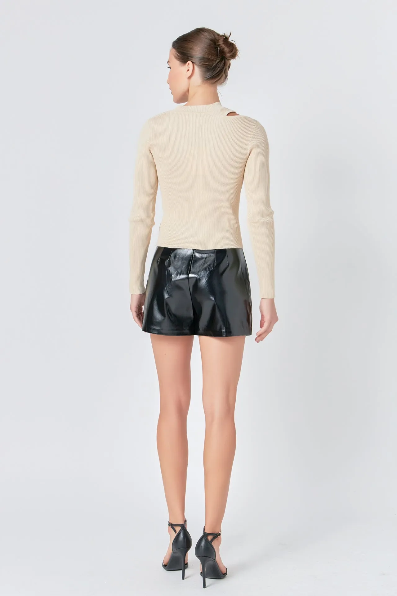 Endless Rose - Faux Leather Skort