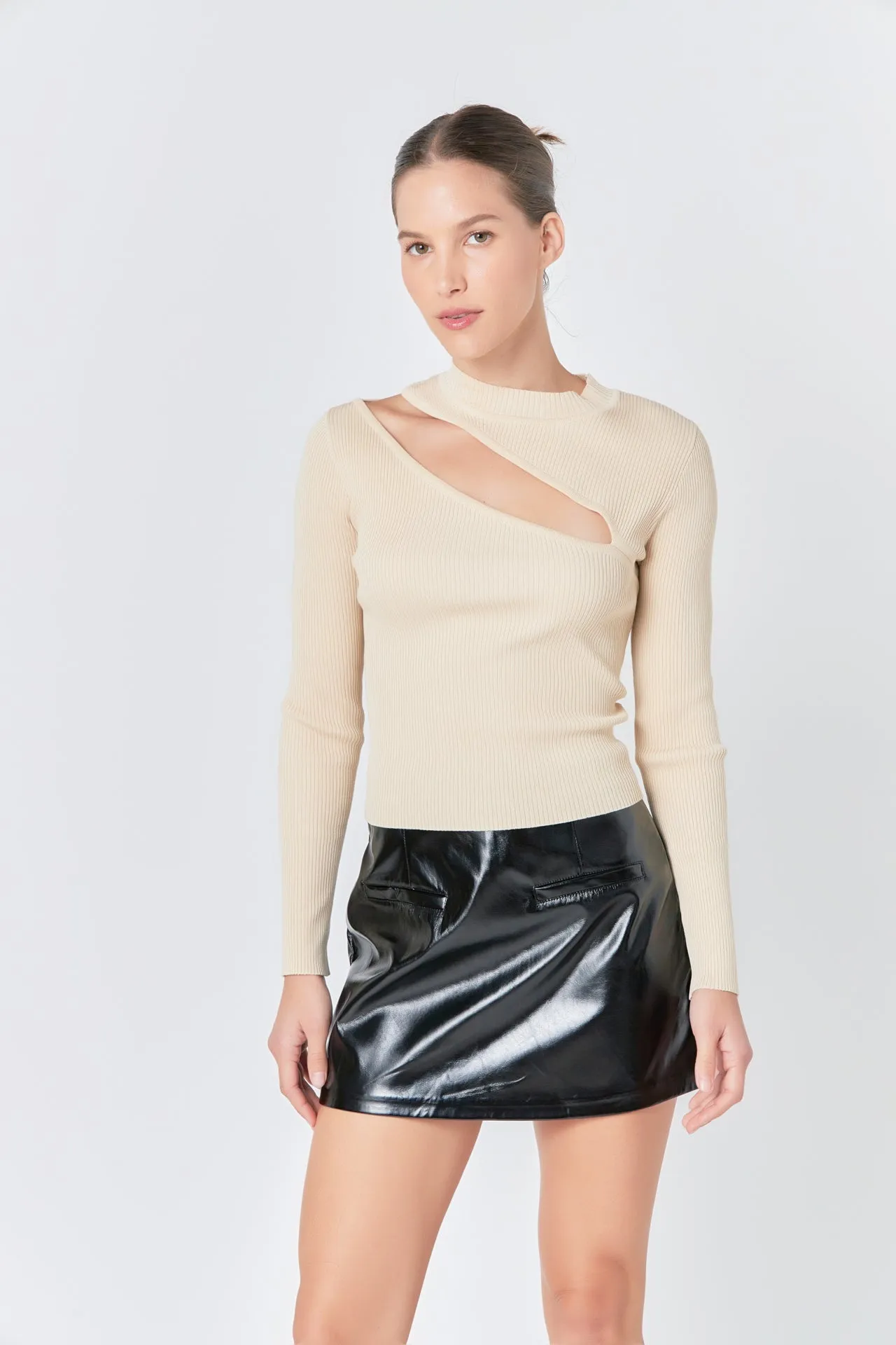 Endless Rose - Faux Leather Skort