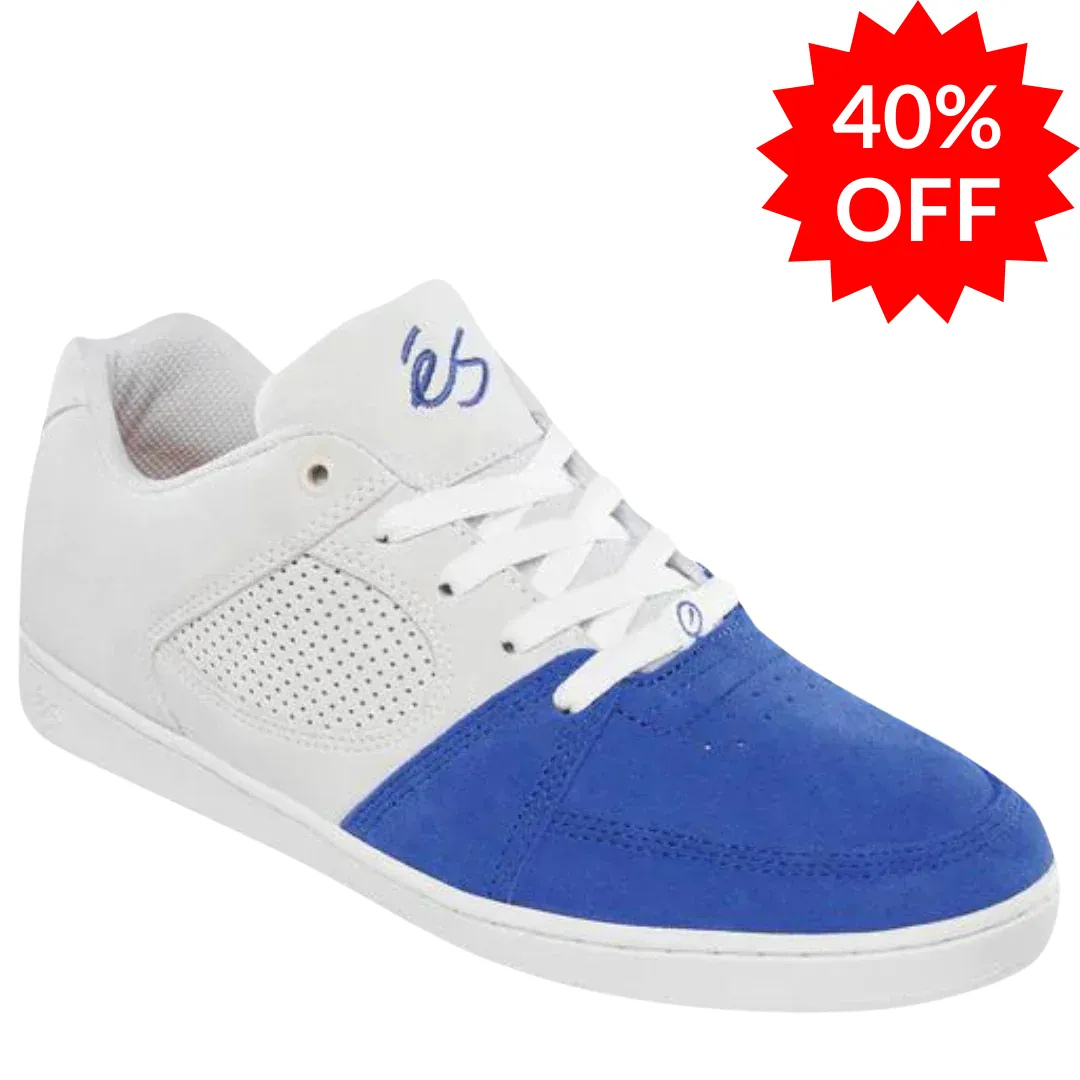 eS Skateboarding Accel Slim White / Royal (Blue) Skate Shoes