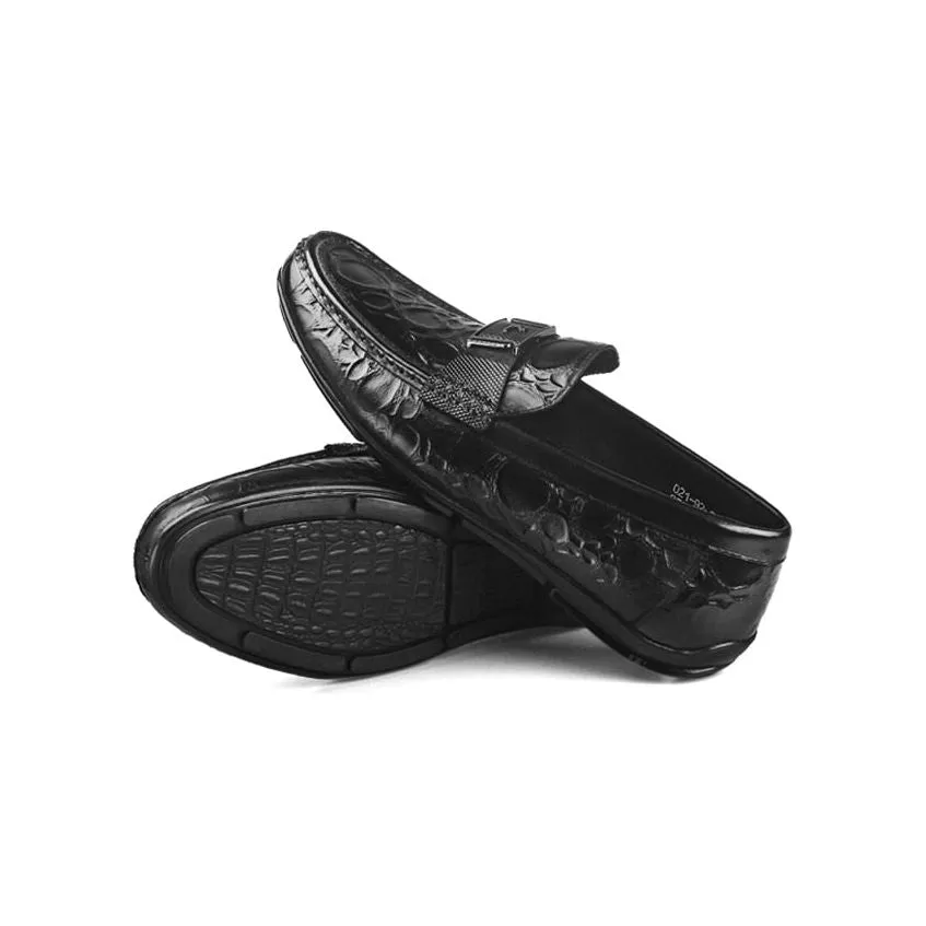 Exotic Chic CrocFlex Slip-On Loafer Shoes