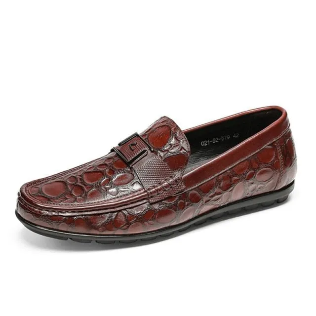 Exotic Chic CrocFlex Slip-On Loafer Shoes