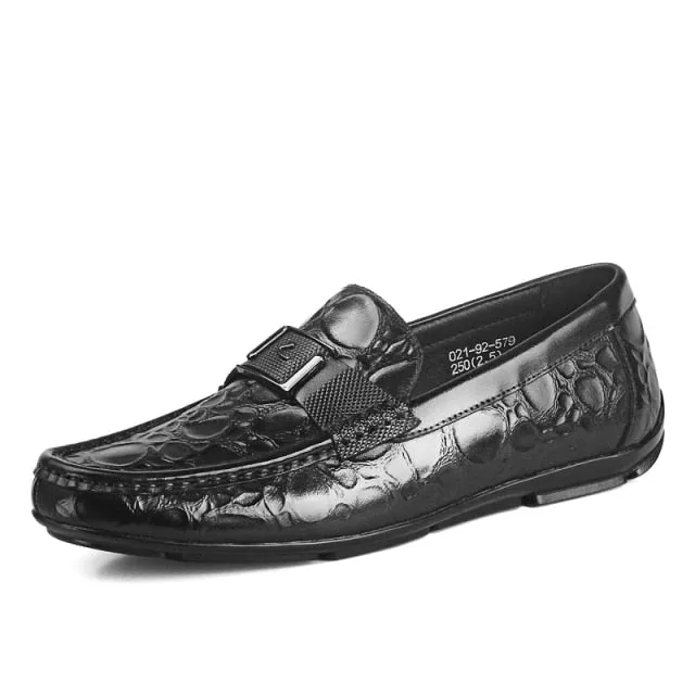 Exotic Chic CrocFlex Slip-On Loafer Shoes