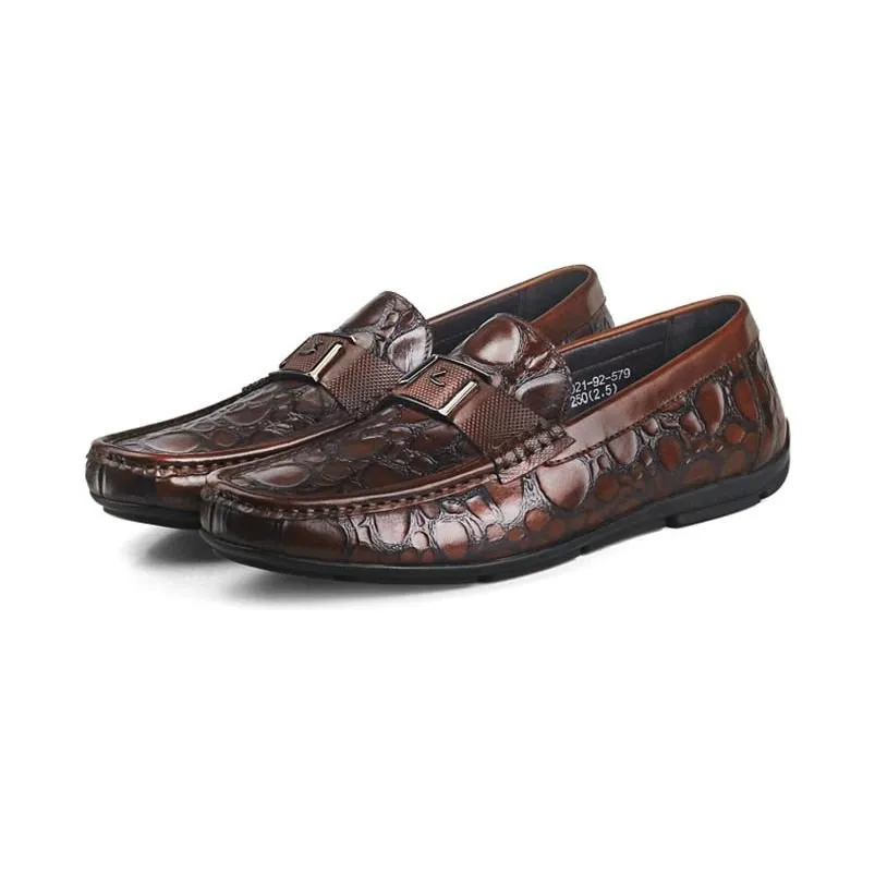 Exotic Chic CrocFlex Slip-On Loafer Shoes