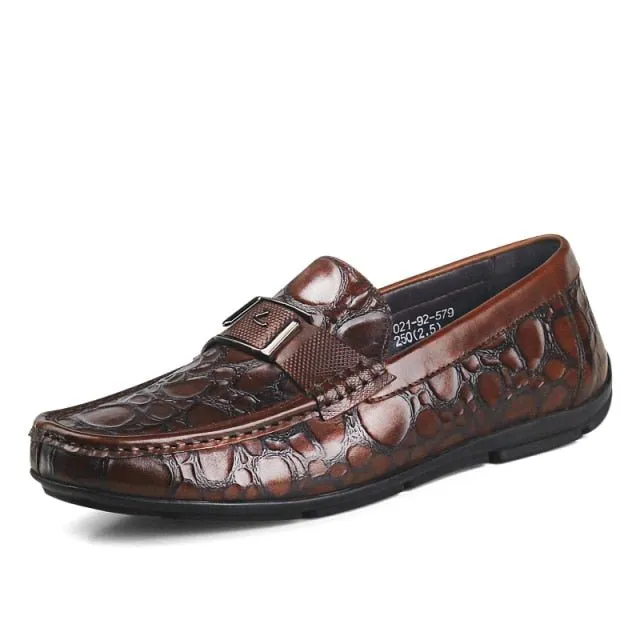 Exotic Chic CrocFlex Slip-On Loafer Shoes