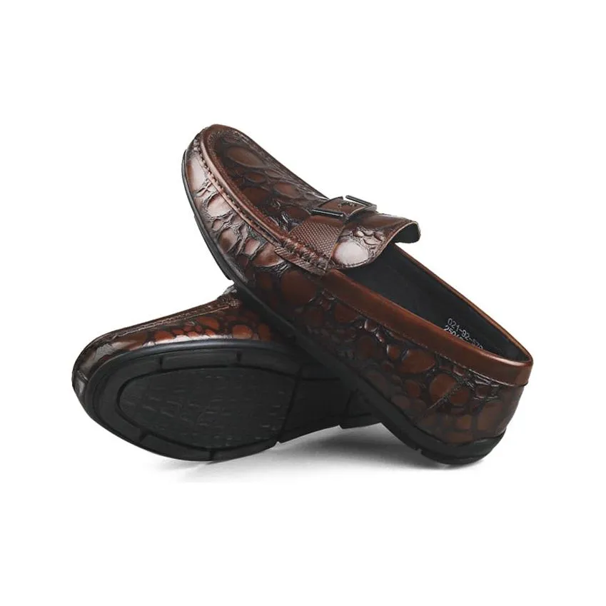 Exotic Chic CrocFlex Slip-On Loafer Shoes