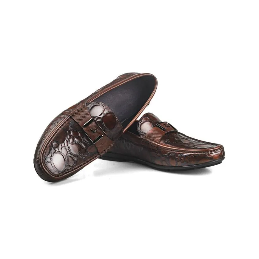 Exotic Chic CrocFlex Slip-On Loafer Shoes