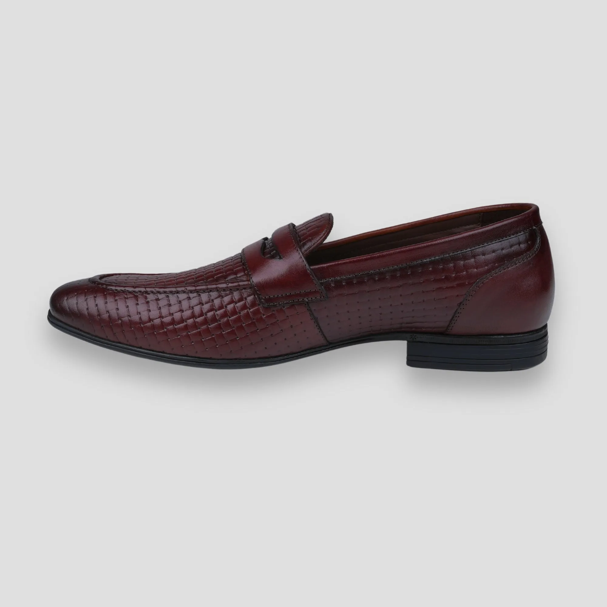 Ezok Leather Brown Casual Loafer Shoes For Men