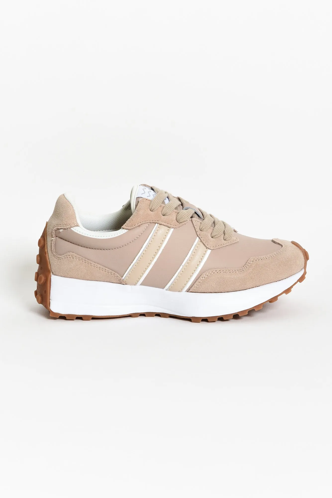 Flex Nude Stripe Leather Sneaker