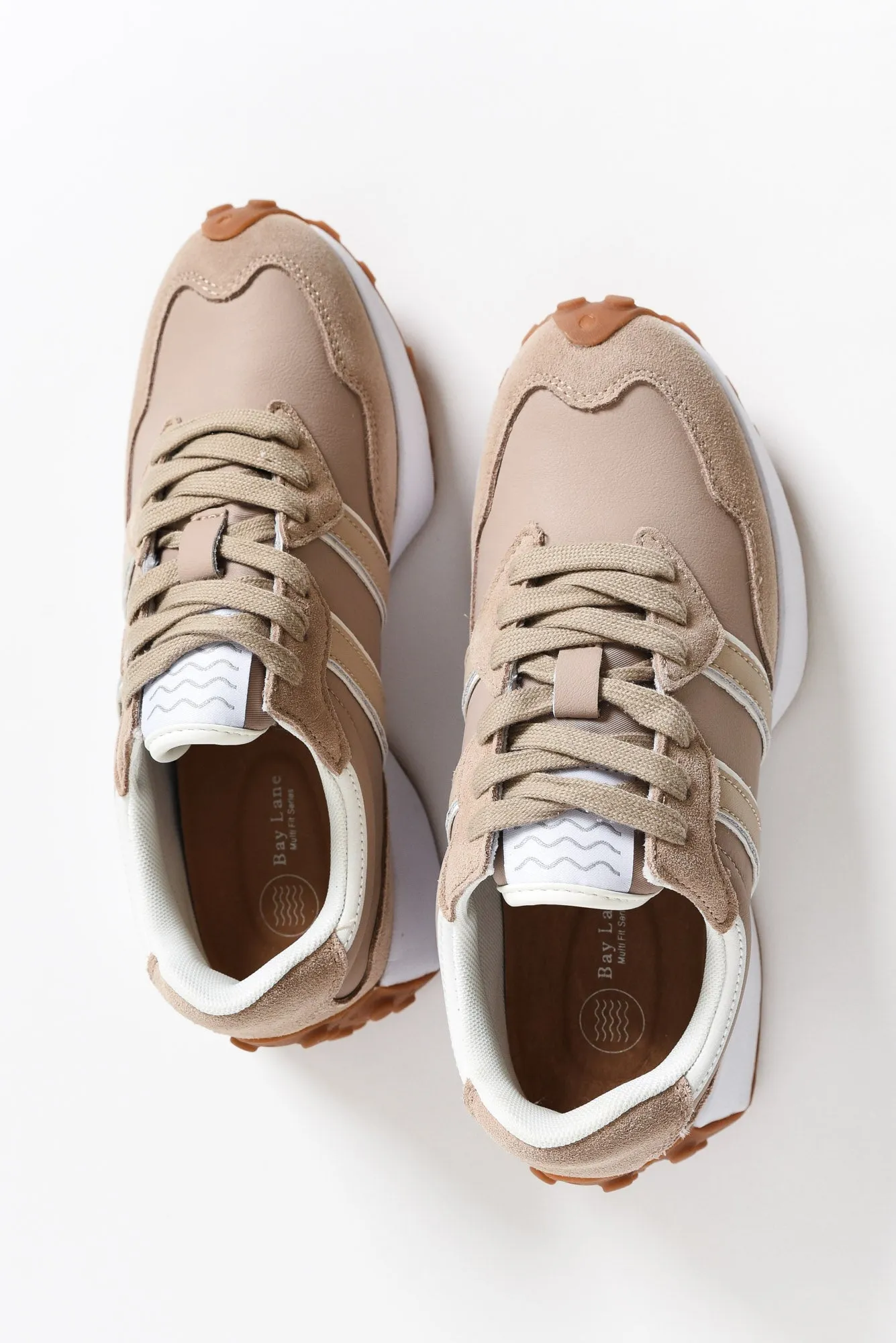 Flex Nude Stripe Leather Sneaker