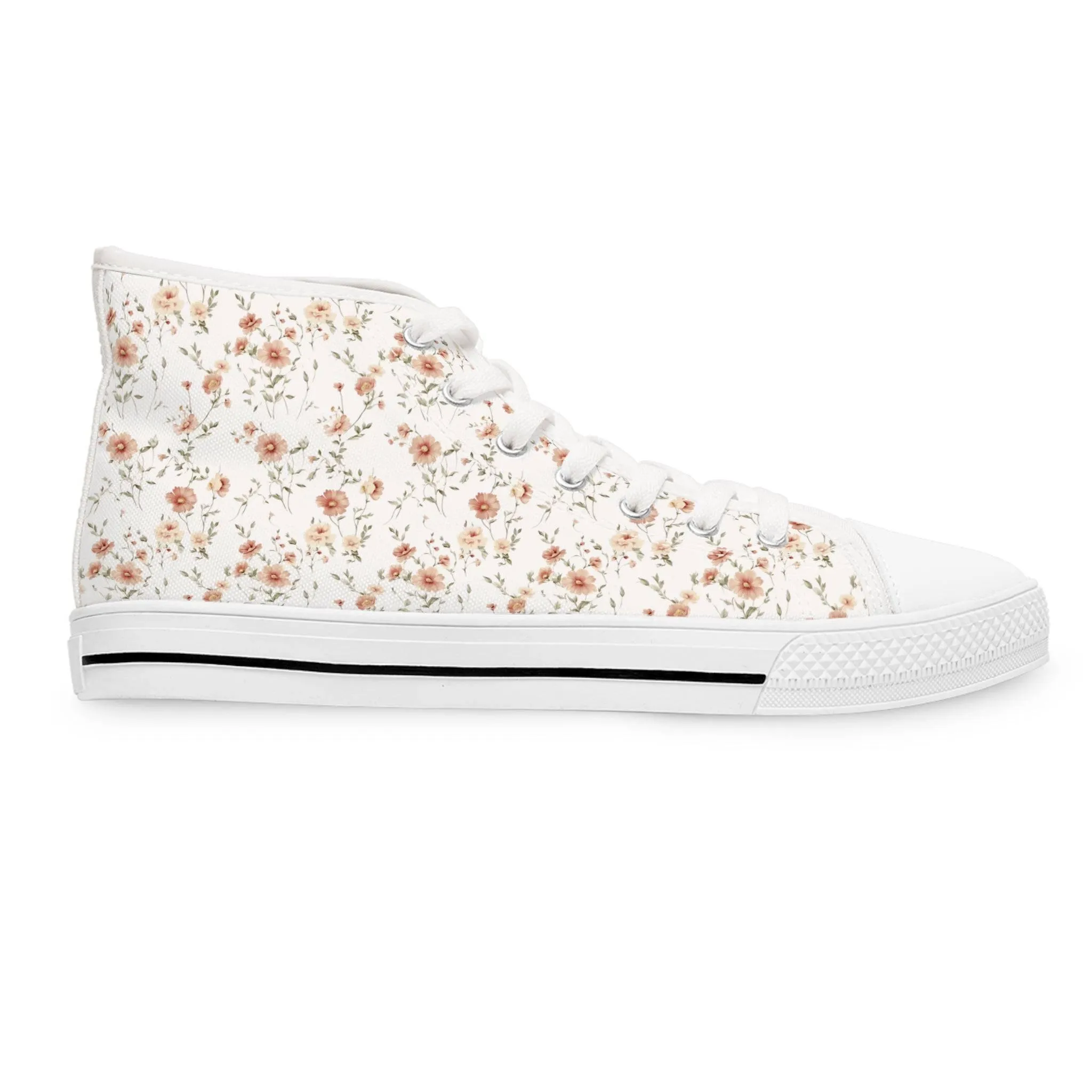 Floral High Top Sneakers