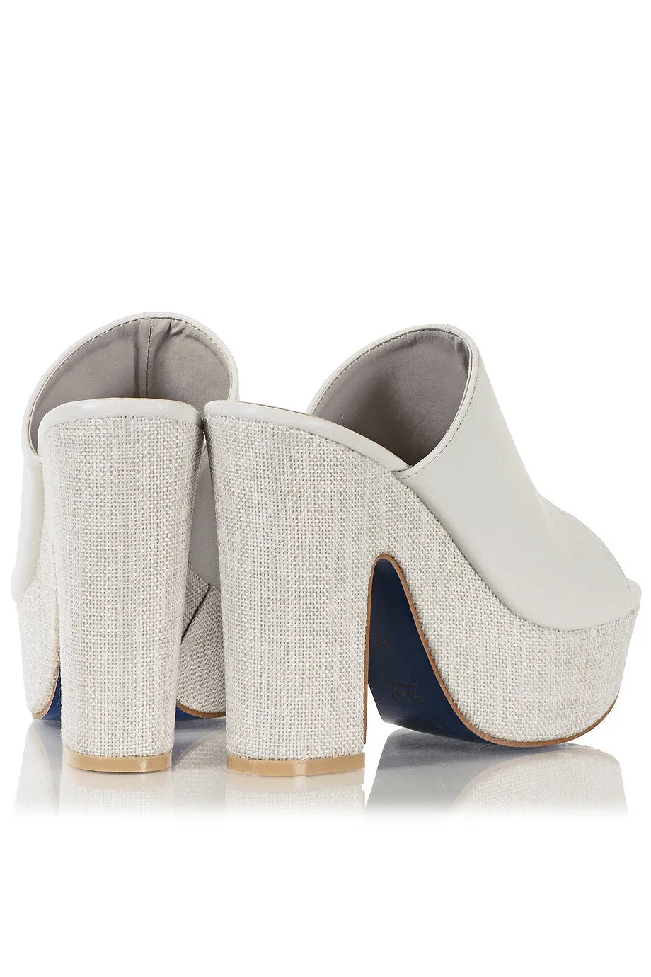 FRANCESCO MILANO HANKA Ivory Heeled Sandals